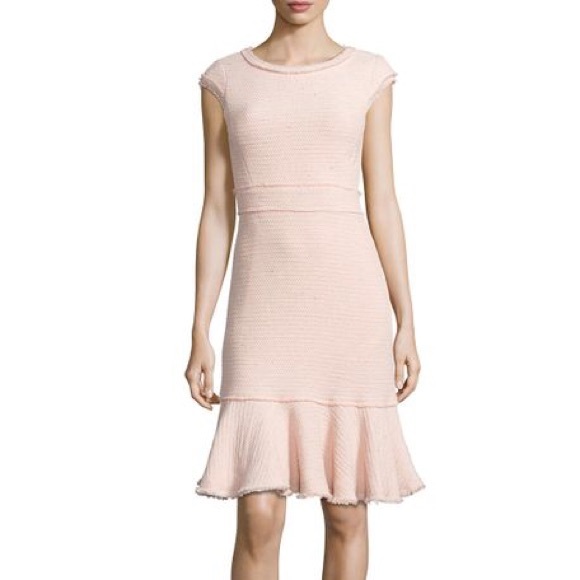 Rebecca Taylor Dresses & Skirts - Rebecca Taylor Tweed Dress Pink Metallic Sheath